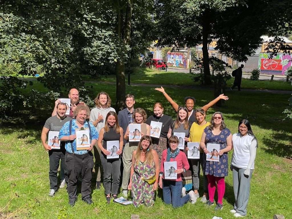 We The Curious staff celebrating completing Race Ahead® in the sunshine.